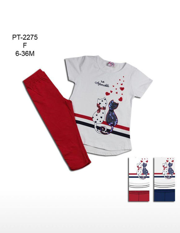 Picture of PT2275 GIRLS COTTON TWO-PIECE SET WITH LEGGINGS